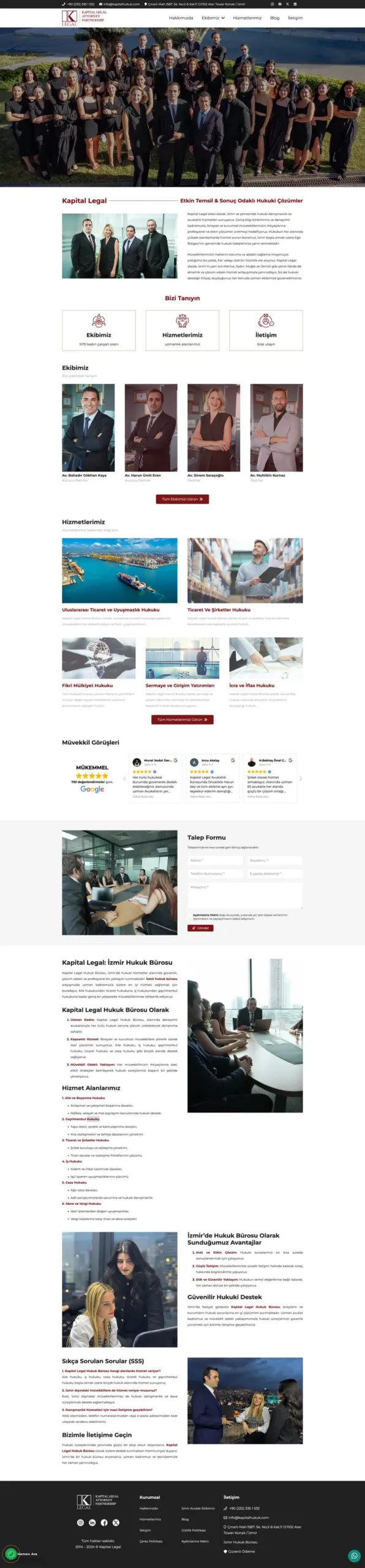 Kapital Legal web sitesi sayfa 1
