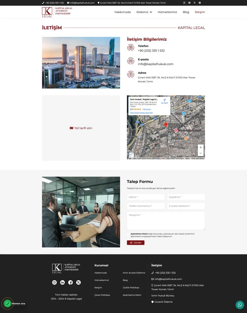 Kapital Legal web sitesi sayfa 6