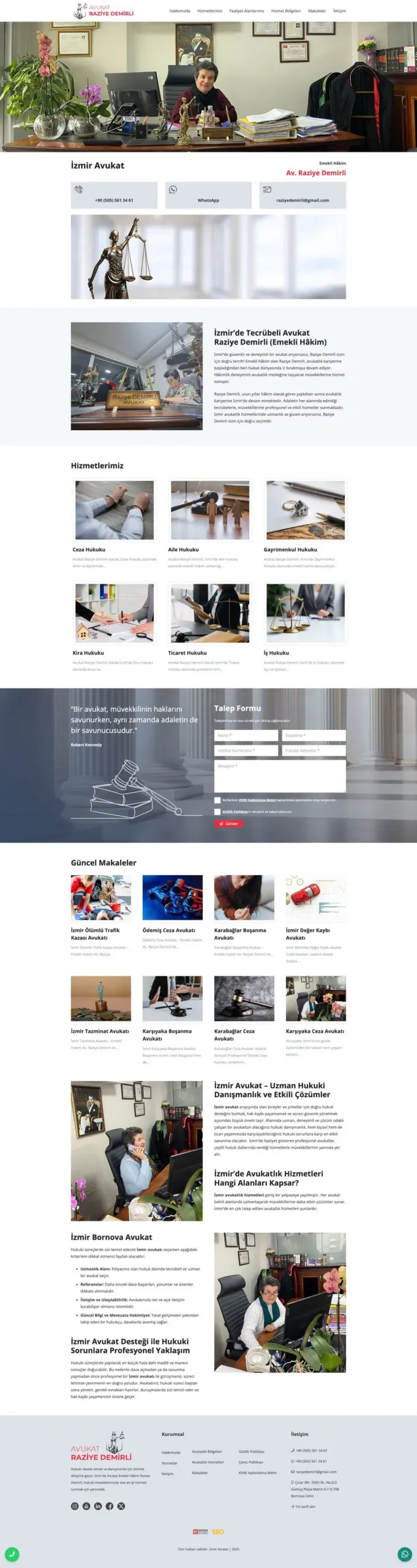Avukat Raziye Demirli web sitesi sayfa 1