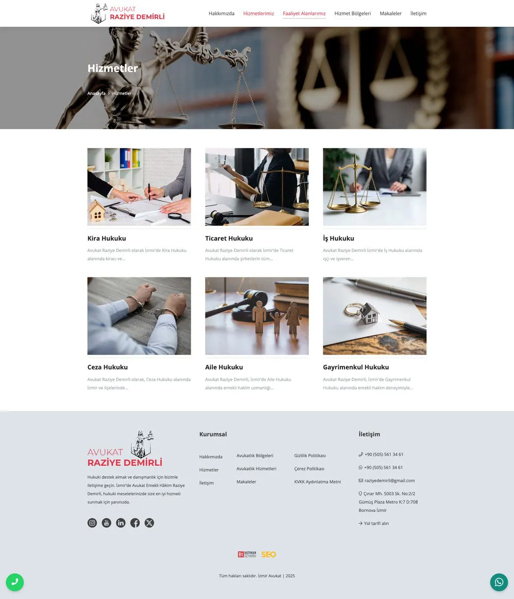 Avukat Raziye Demirli web sitesi sayfa 3