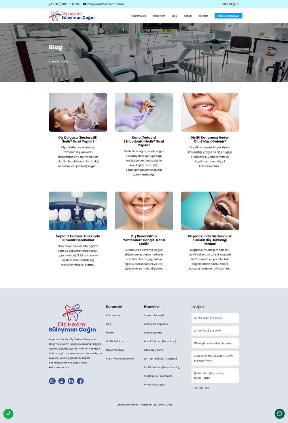 Kuşadası Dental web sitesi sayfa 5