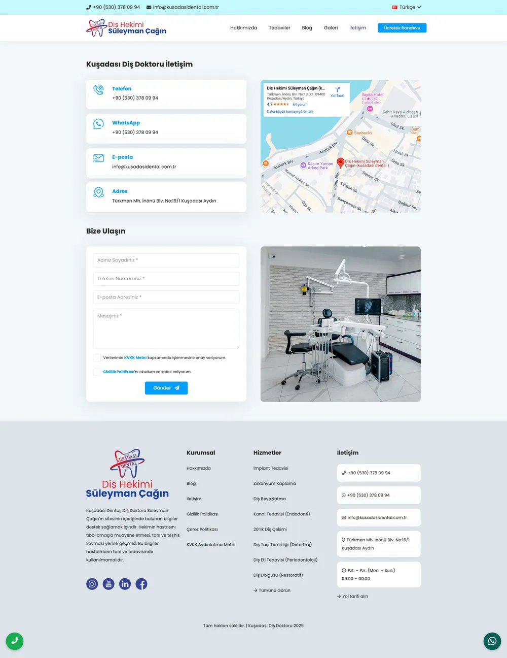 Kuşadası Dental web sitesi sayfa 6