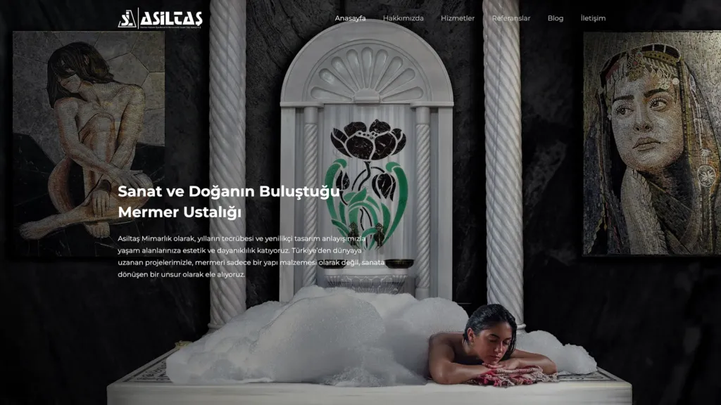 Asiltaş Mermer web sitesi ekran görüntüsü