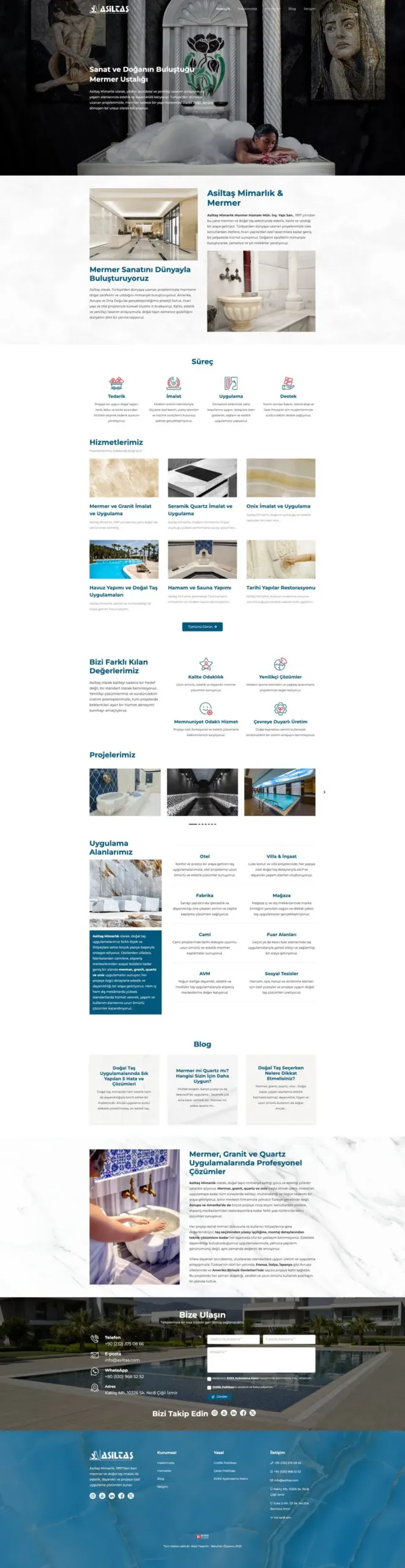 Asiltaş Mermer web sitesi sayfa 1