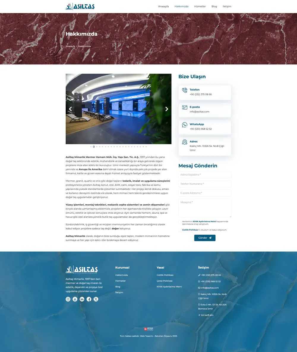 Asiltaş Mermer web sitesi sayfa 2