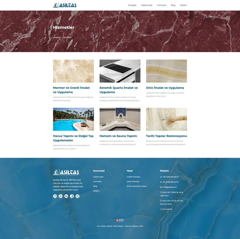 Asiltaş Mermer web sitesi sayfa 3