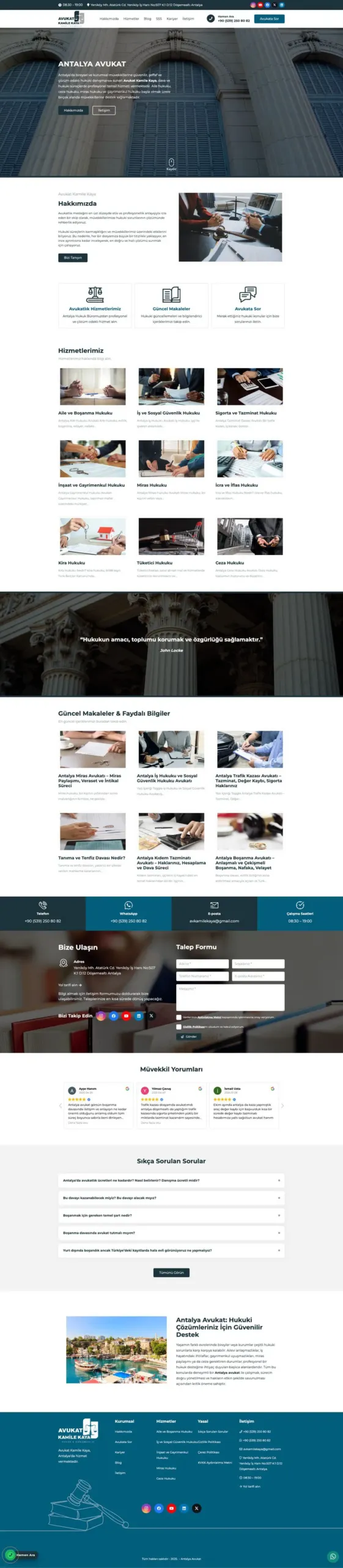Avukat Kamile Tunç web sitesi sayfa 1