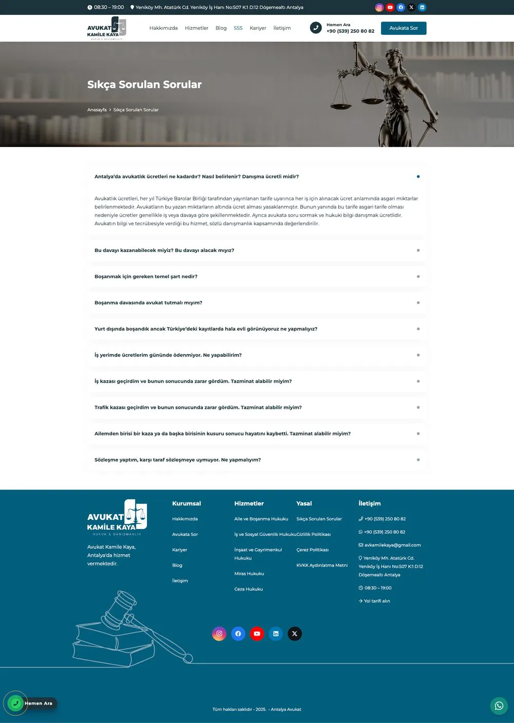 Avukat Kamile Tunç web sitesi sayfa 5