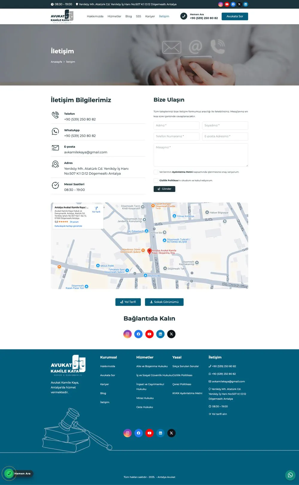 Avukat Kamile Tunç web sitesi sayfa 6