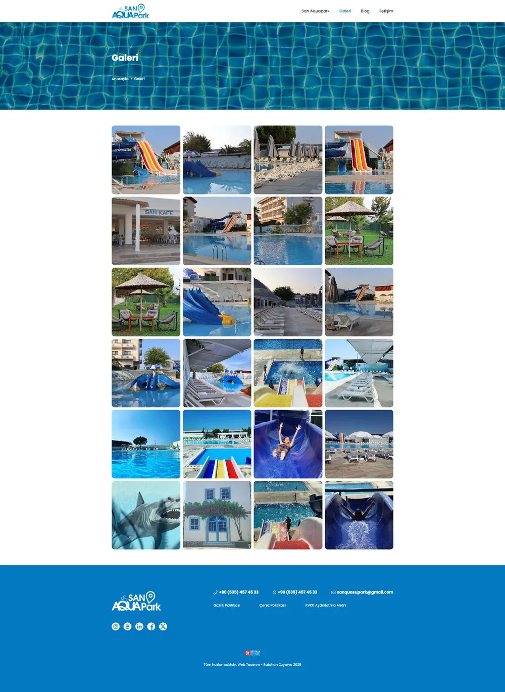 San Aquapark web sitesi sayfa 2