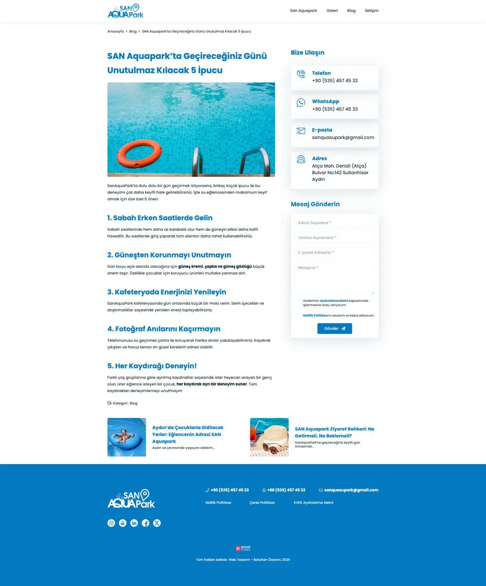 San Aquapark web sitesi sayfa 4