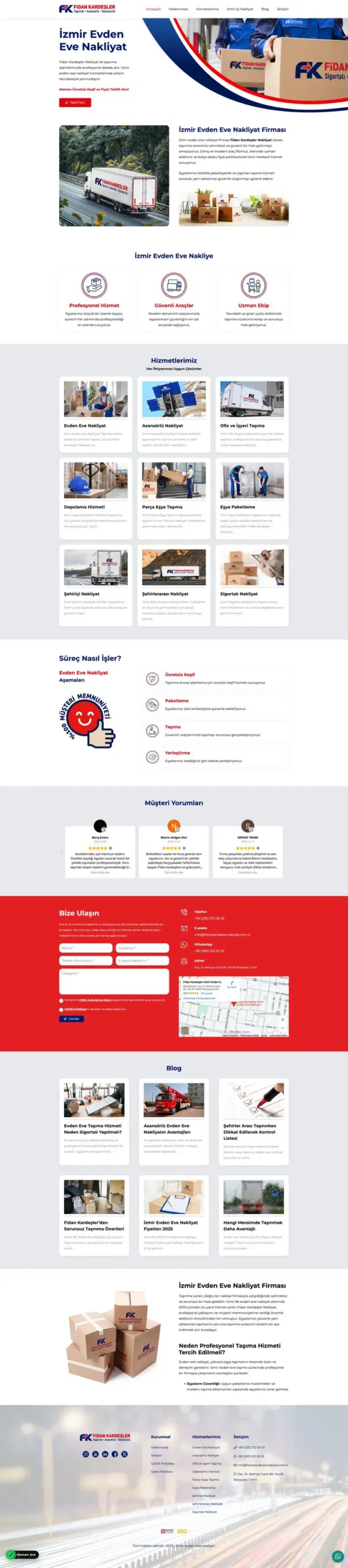 Fidan Kardeşler Nakliyat web sitesi sayfa 1
