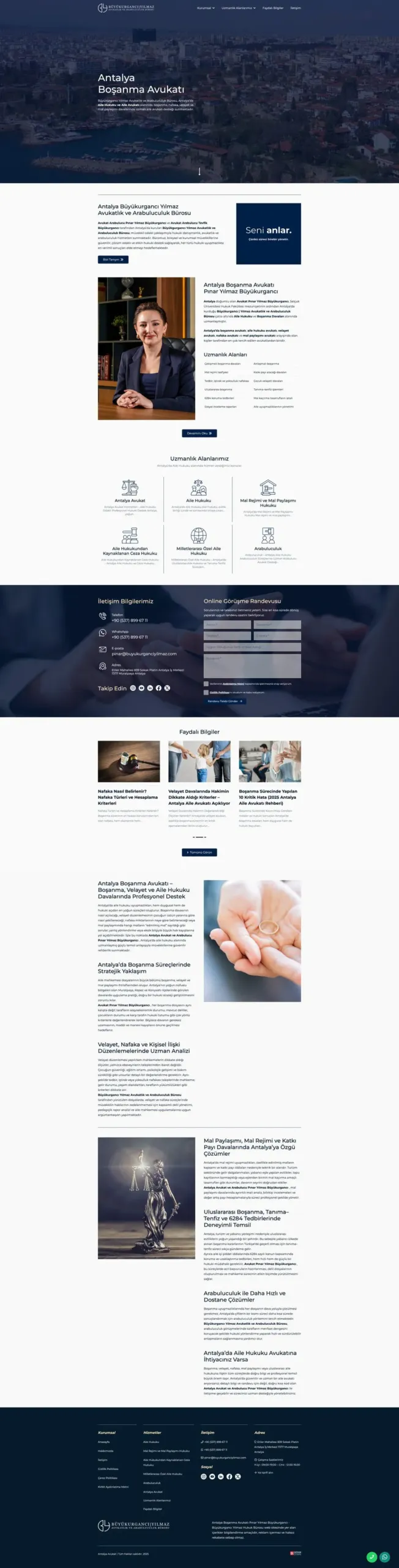 Büyükurgancı Yılmaz Hukuk Bürosu web sitesi sayfa 1