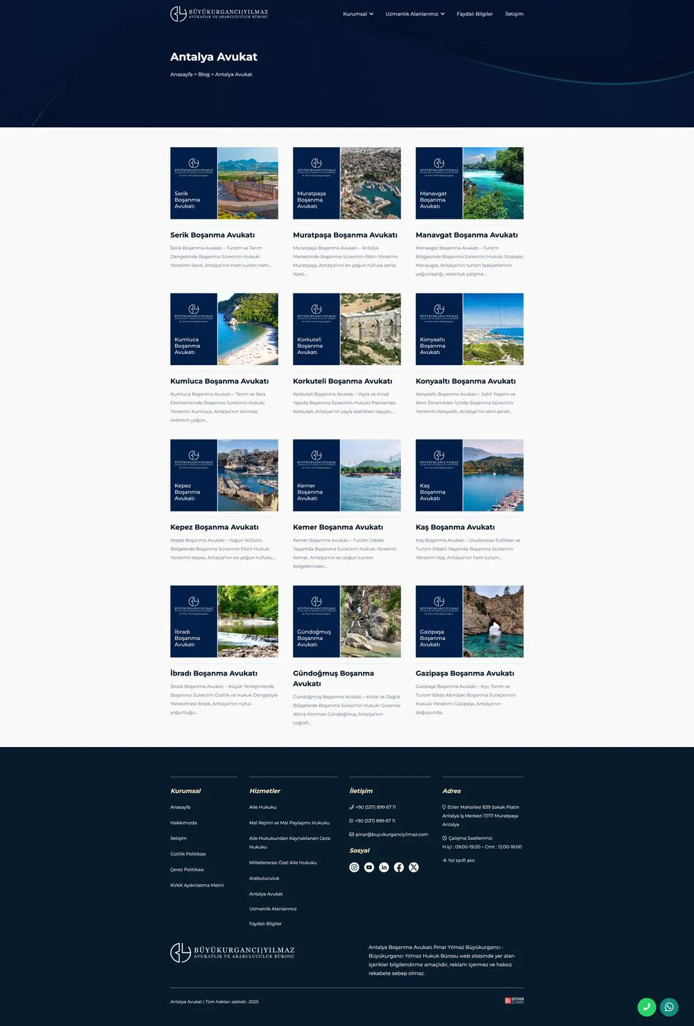 Büyükurgancı Yılmaz Hukuk Bürosu web sitesi sayfa 3