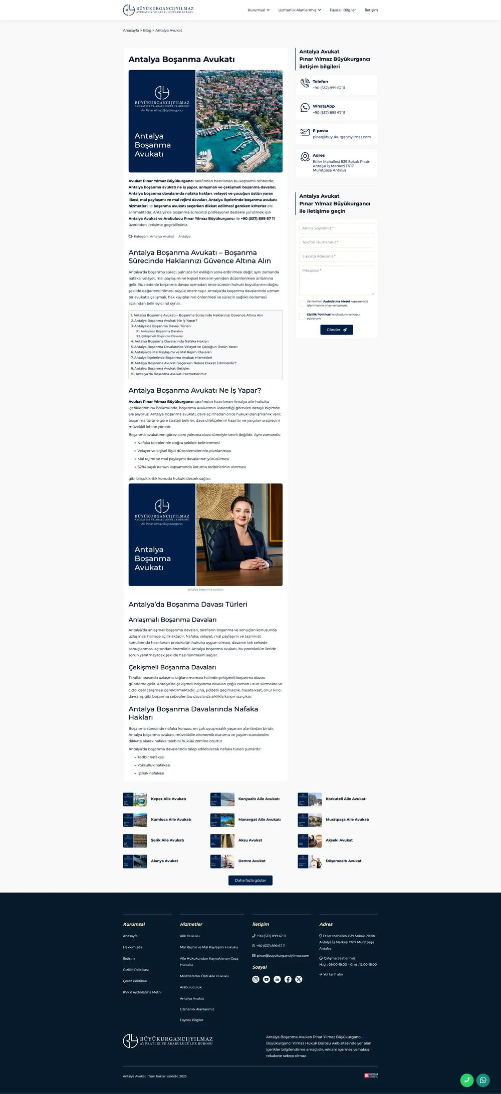 Büyükurgancı Yılmaz Hukuk Bürosu web sitesi sayfa 4