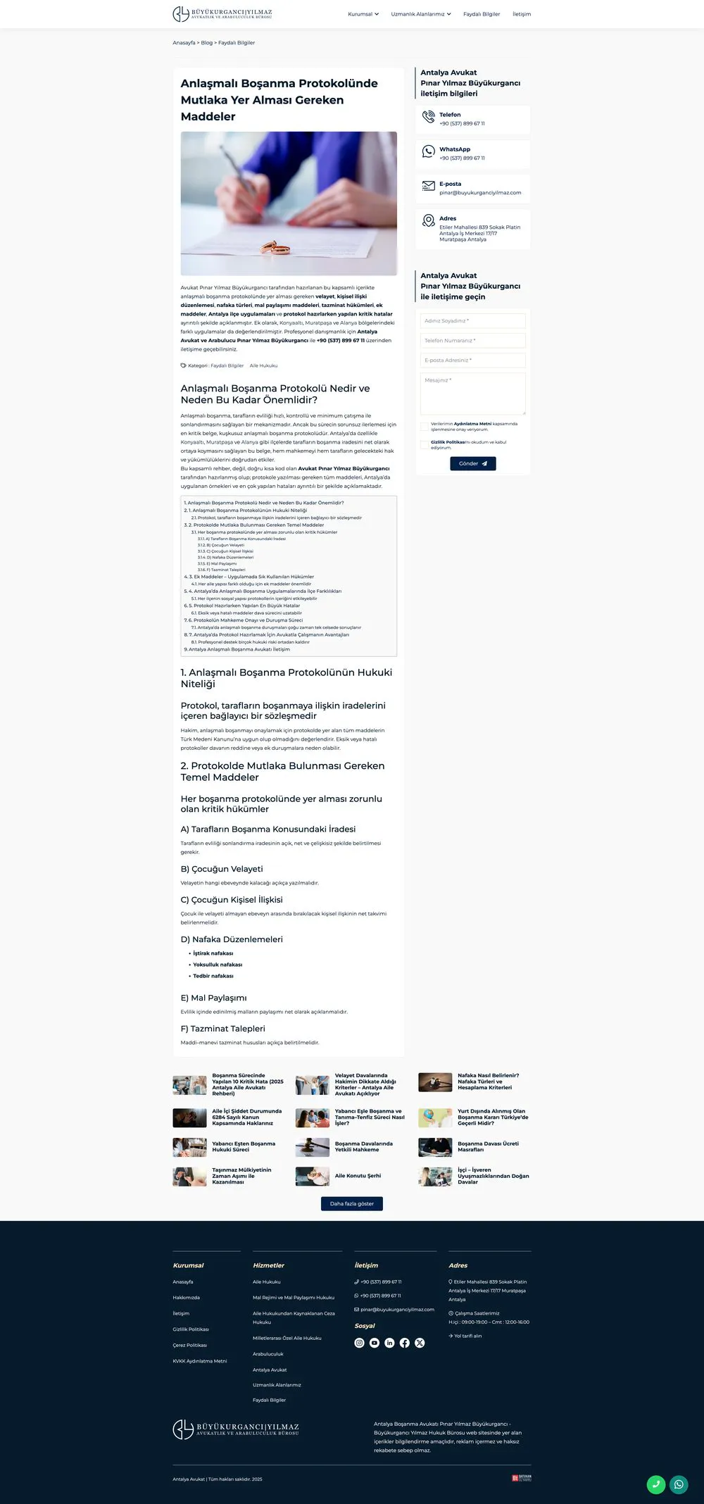 Büyükurgancı Yılmaz Hukuk Bürosu web sitesi sayfa 5