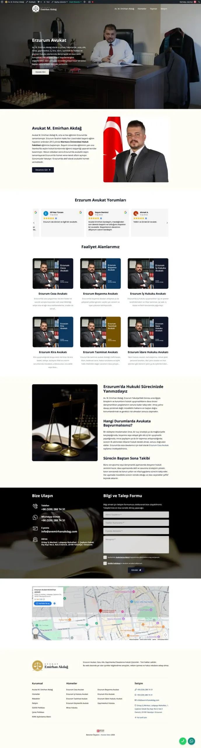 Avukat Emirhan Akdağ web sitesi sayfa 1