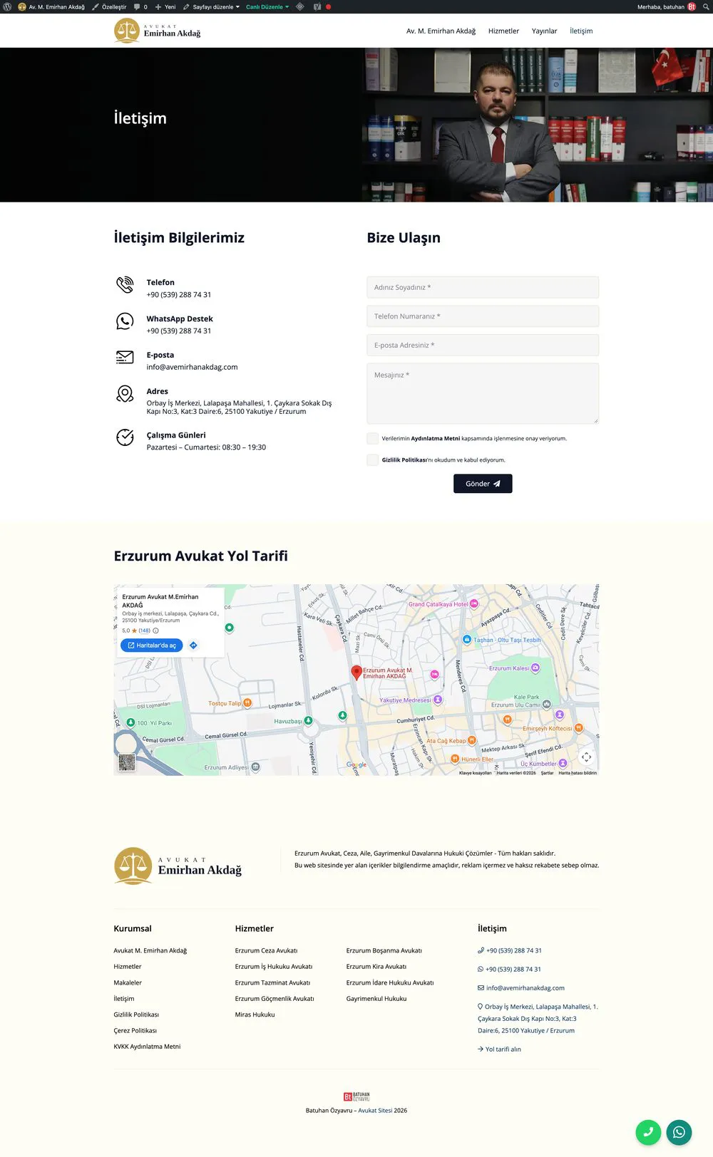 Avukat Emirhan Akdağ web sitesi sayfa 5