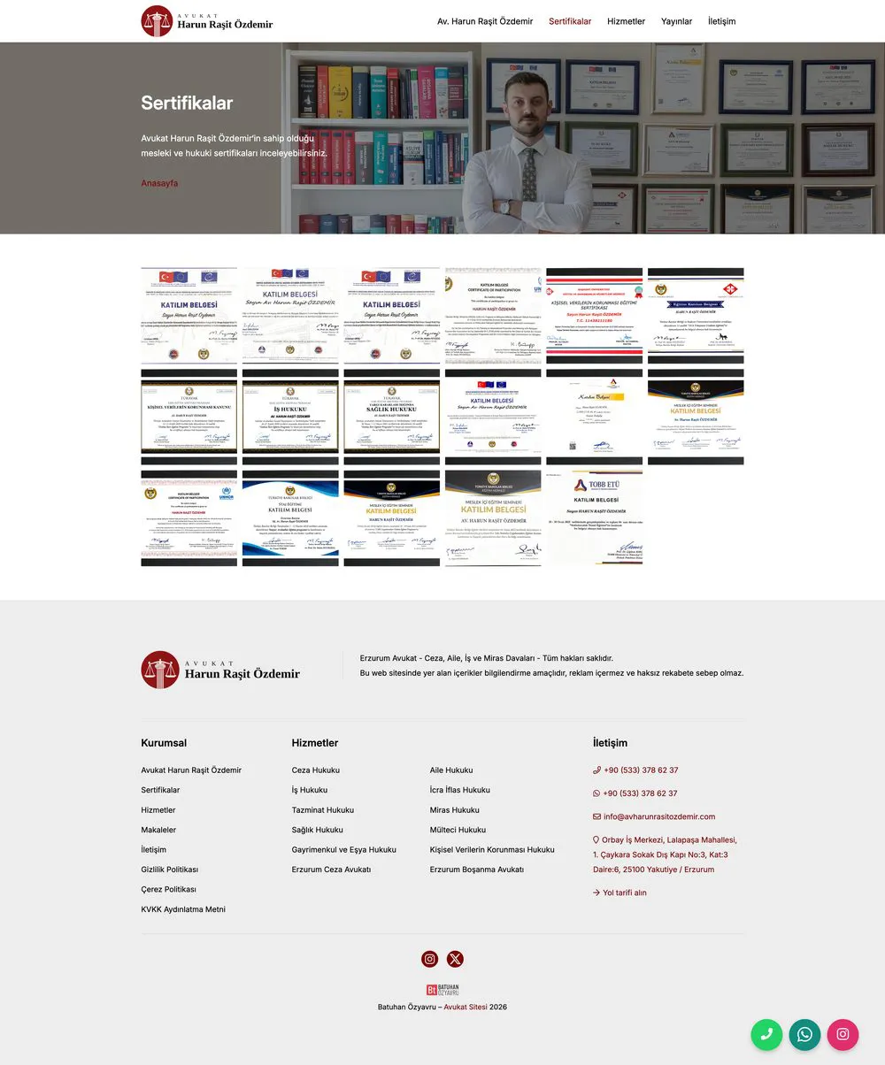 Avukat Harun Raşit Özdemir web sitesi sayfa 3