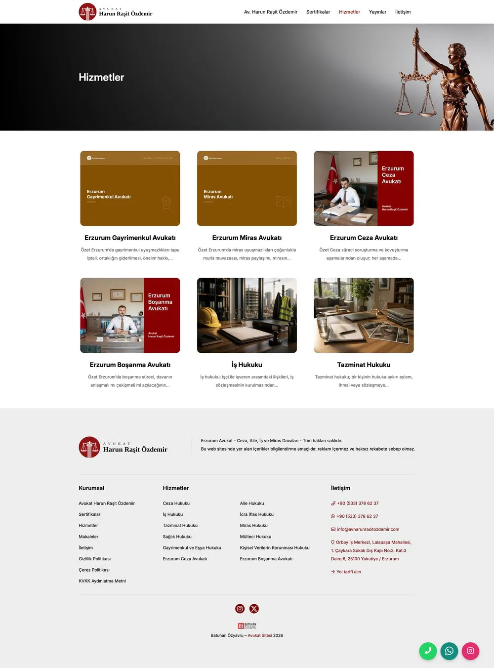 Avukat Harun Raşit Özdemir web sitesi sayfa 4