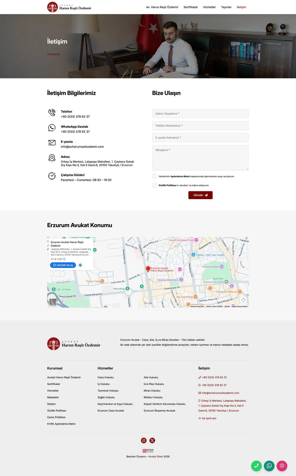 Avukat Harun Raşit Özdemir web sitesi sayfa 5