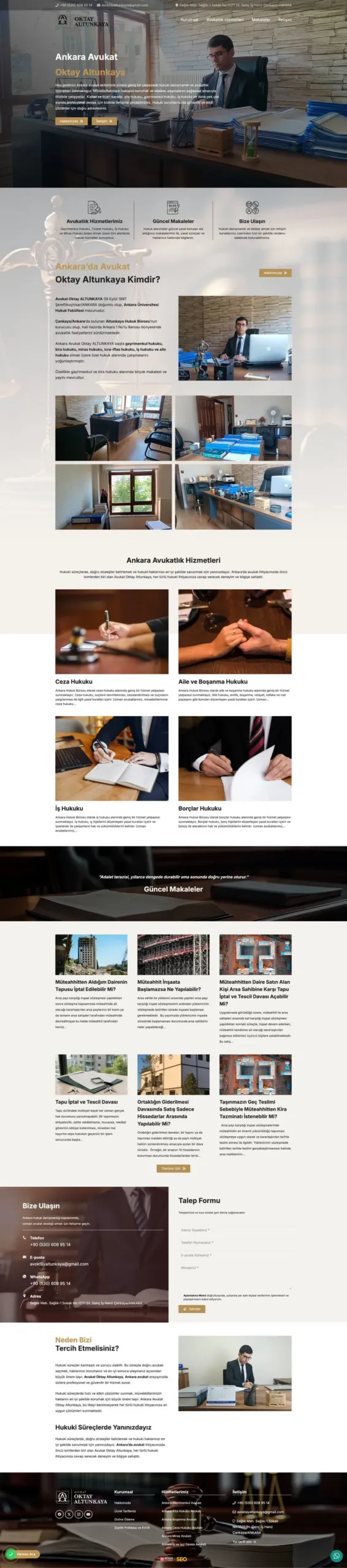 Avukat Oktay Altunkaya web sitesi sayfa 1