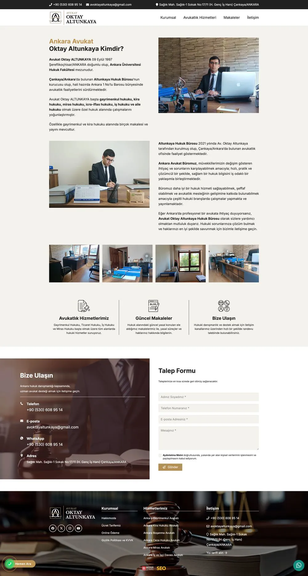 Avukat Oktay Altunkaya web sitesi sayfa 2