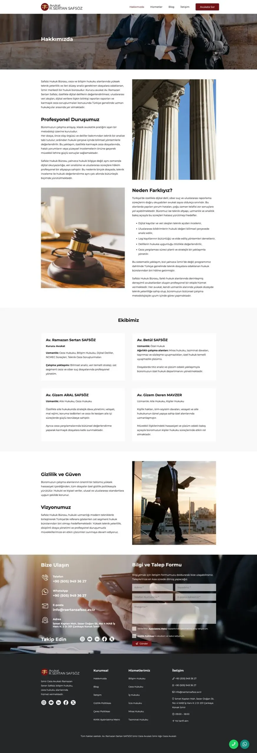 Avukat Ramazan Sertan Safsöz web sitesi sayfa 2