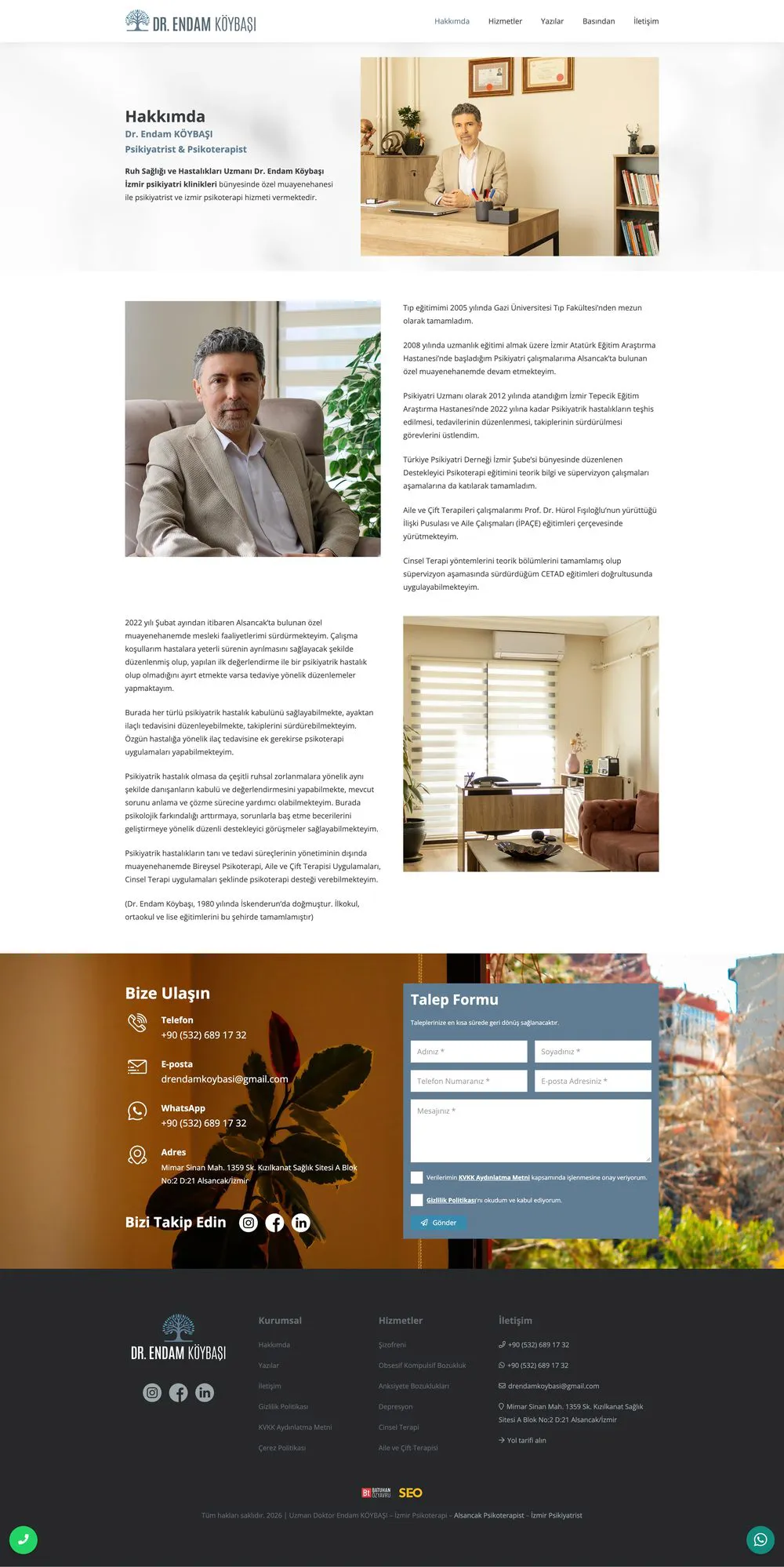 Doktor Endam Köybaşı web sitesi sayfa 2