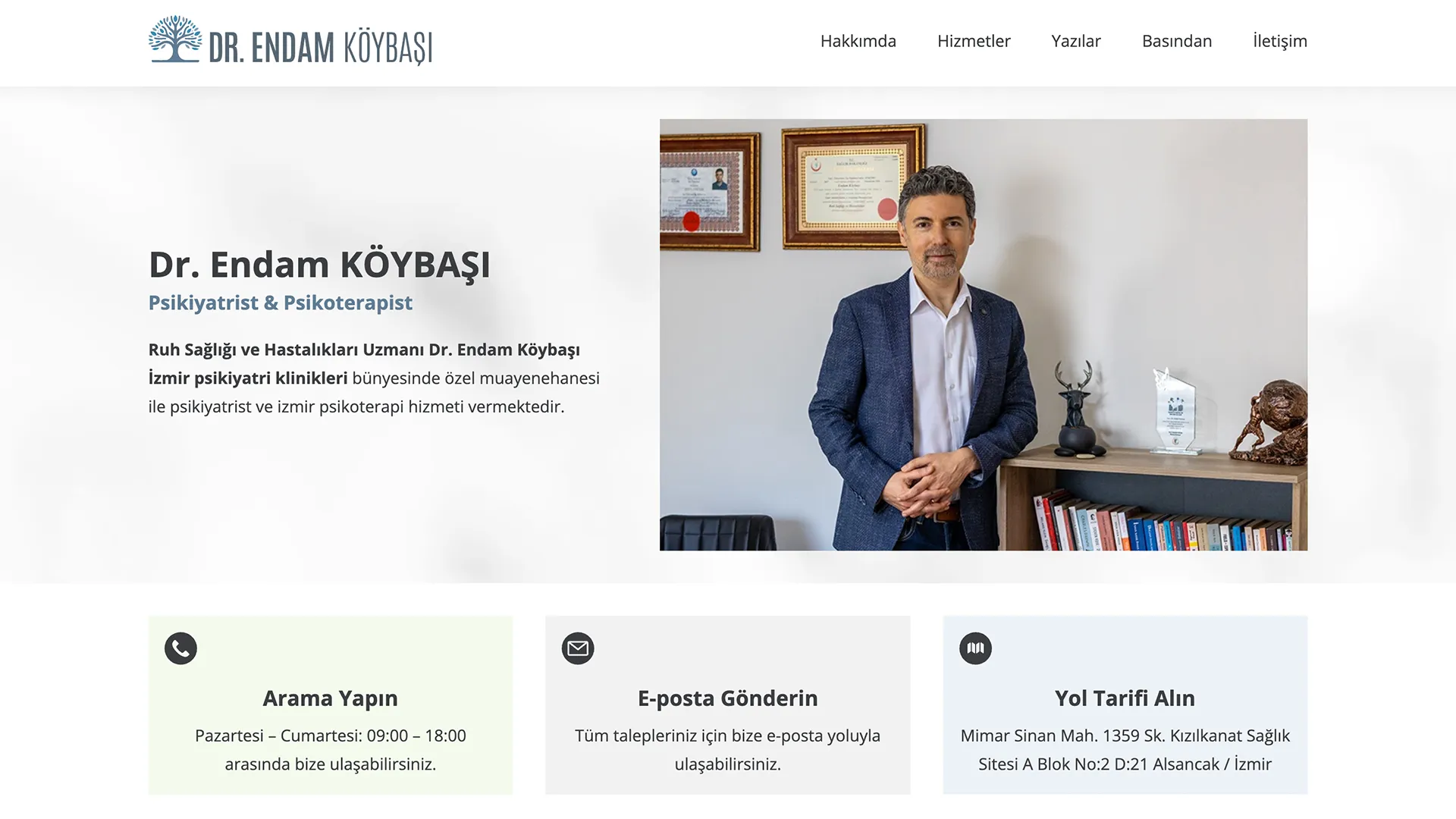 Doktor Endam Köybaşı web sitesi ekran görüntüsü