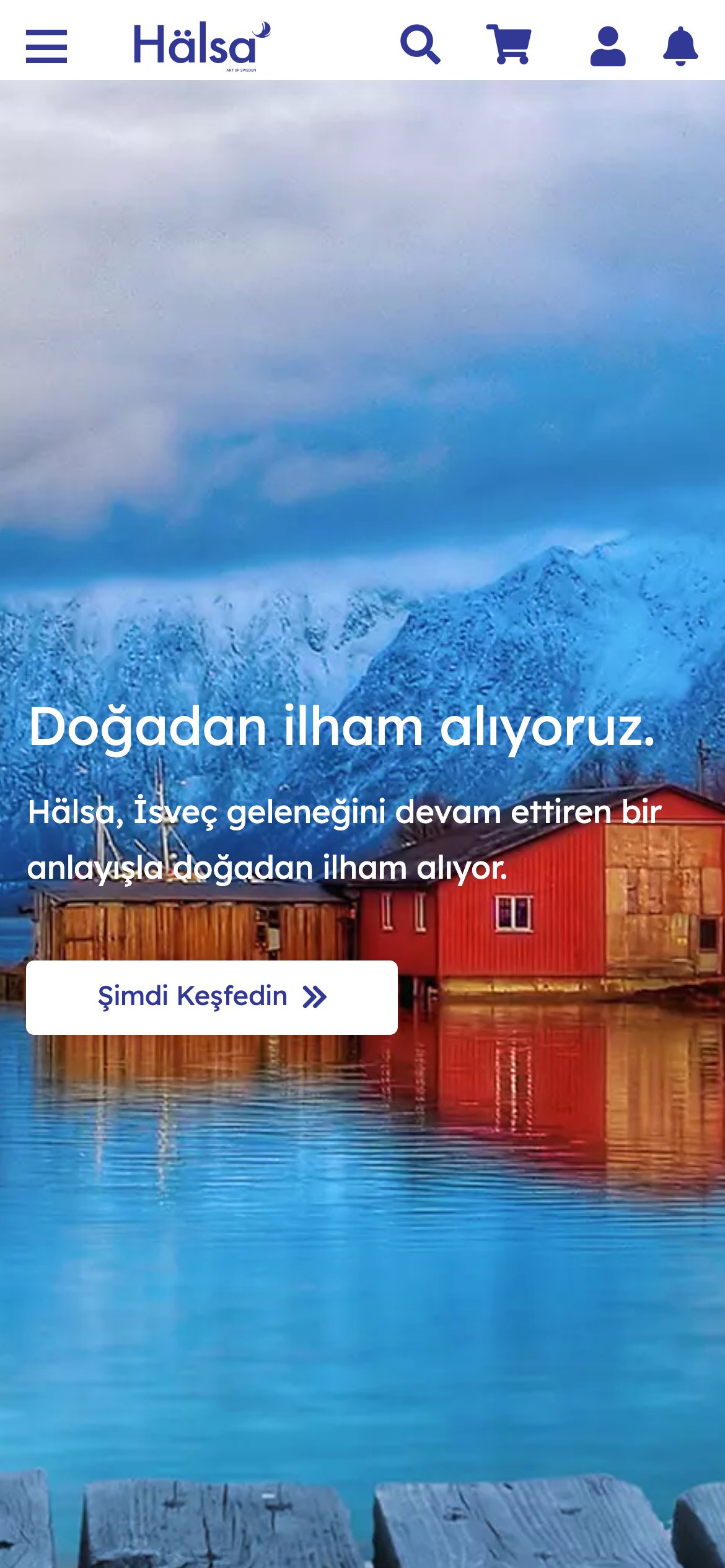 Halsa Yatak web sitesinin mobil görünümü