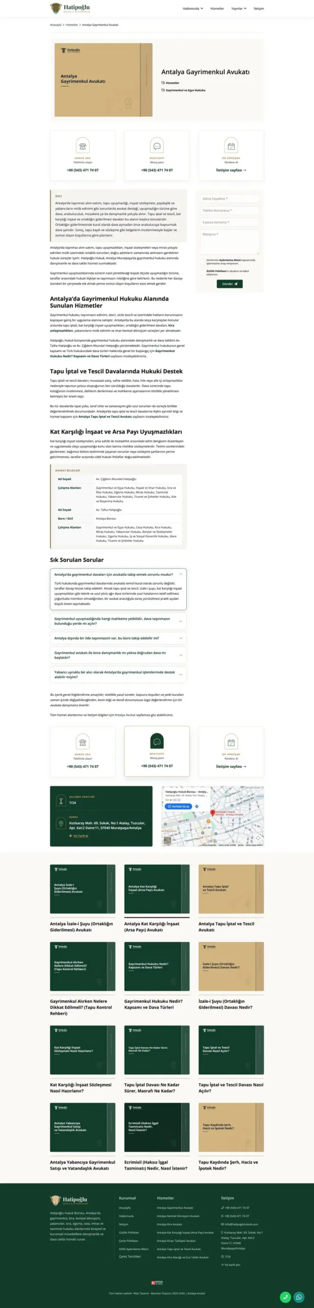 Hatipoğlu Hukuk Bürosu web sitesi sayfa 4