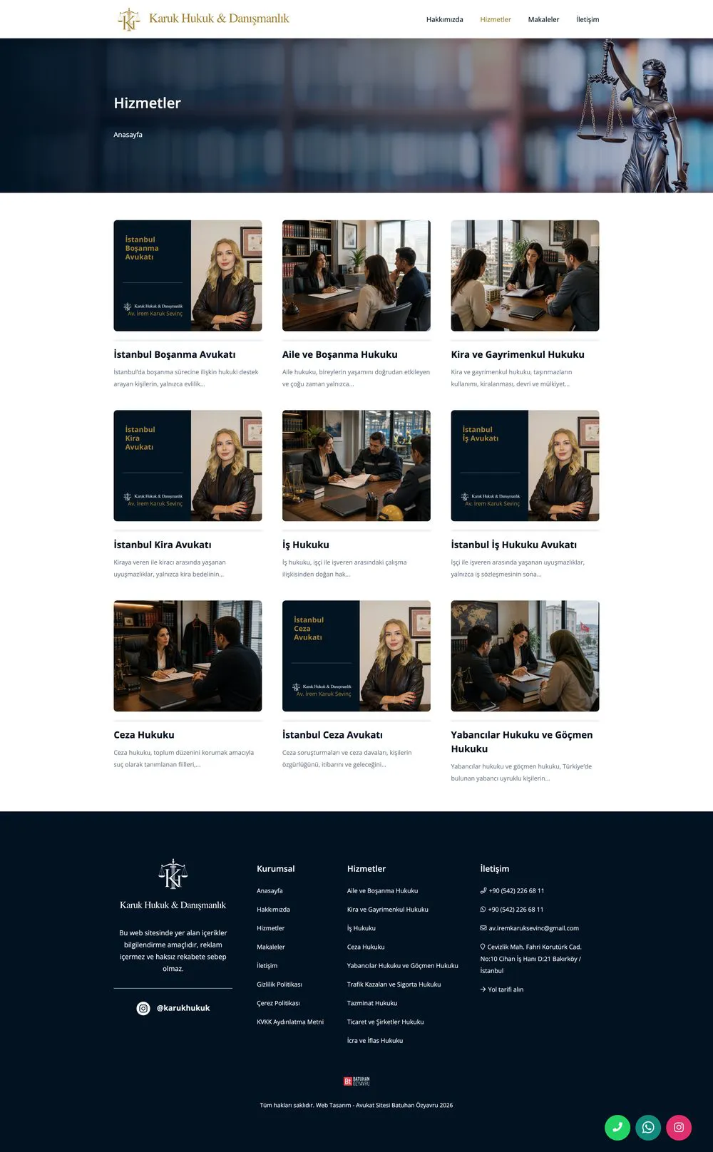 Karuk Hukuk & Danışmanlık web sitesi sayfa 3