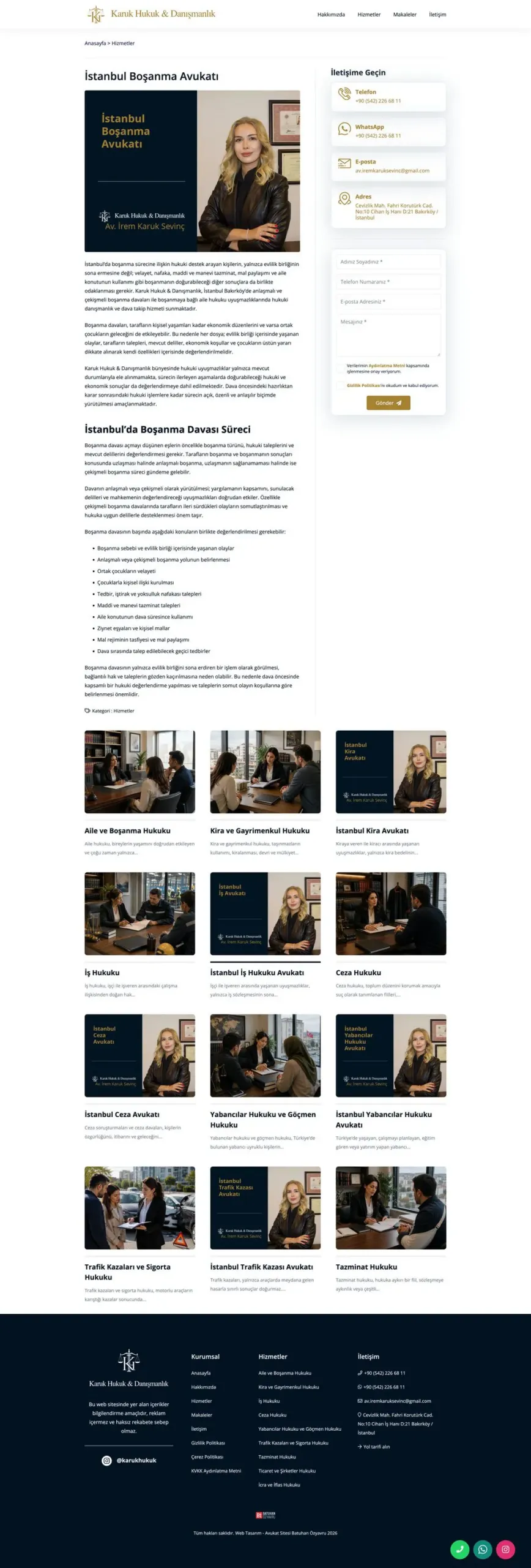 Karuk Hukuk & Danışmanlık web sitesi sayfa 4
